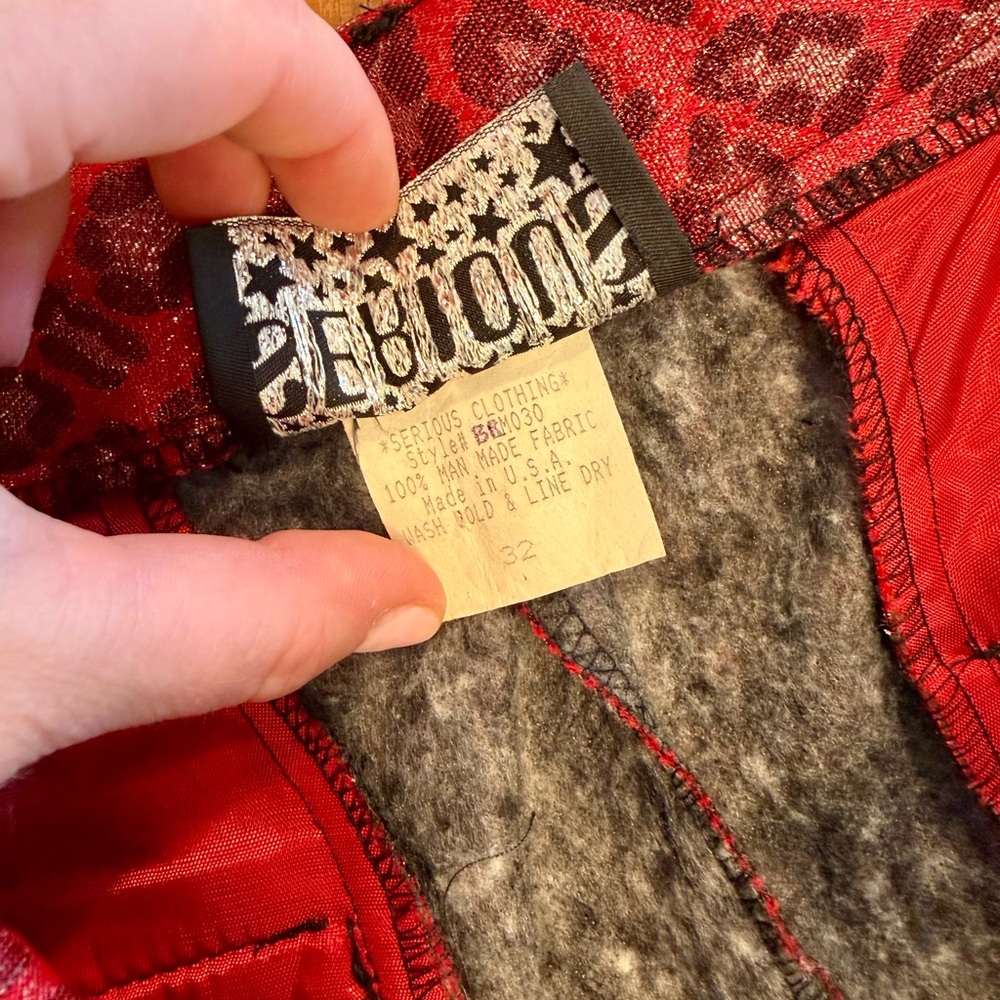 SERIOUS Clothing — Vintage Red Leopard Print Men’s 2pc Suit ❤️‍🔥🐆 - Picture 8 of 9